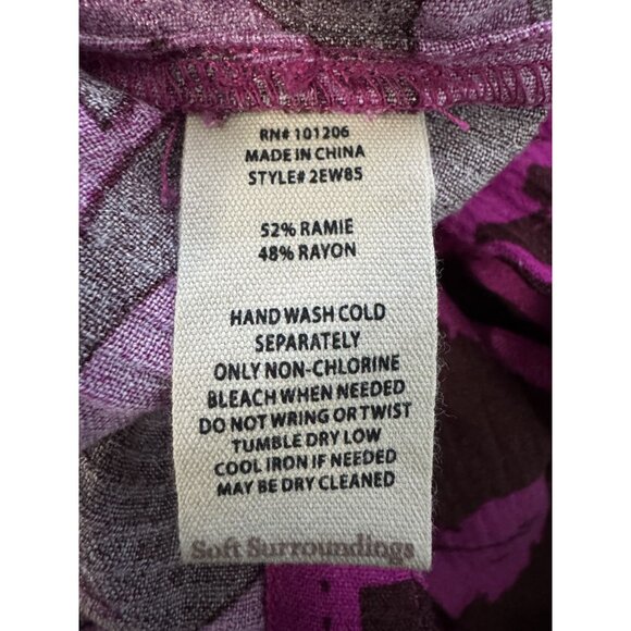 Soft Surroundings Oceo Gauze Boxy Tunic Top In Tropical Fuchsia Size XL NWT - Picture 8 of 8